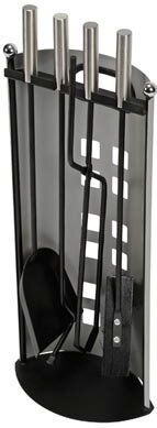 Perel - Haardset - 4-delig - Zilver/Grijs - Smeedijzer