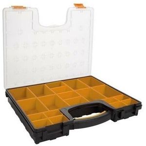 Kunststoff-Aufbewahrungsbox mit herausnehmbaren Behältern - 420x335x65 mm - 9,1 l