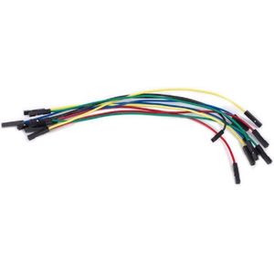 SET DRAADBRUGGEN - 1 pin VROUWELIJK NAAR VROUWELIJK - 5.9" (15 cm) - 10 st.