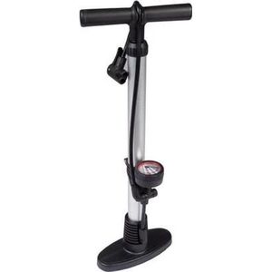 Perel Staande Pomp Met Mamometer 58 Cm Aluminium Zwart/grijs