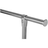 Perel Kledingrek op wieltjes, 1 stang, 120 x 50 x 120 cm, max. last 75 kg, metaal