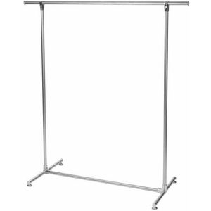 Perel Kledingrek op wieltjes, 1 stang, 120 x 50 x 120 cm, max. last 75 kg, metaal