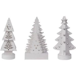 Kerstfiguur - Led - Warm Wit - 3 Stuks