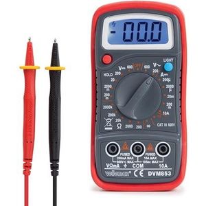 DIGITALE MULTIMETER - CAT. III 600 V - 1999 COUNTS - DATA HOLD / ACHTERGRONDVERLICHTING / ZOEMER