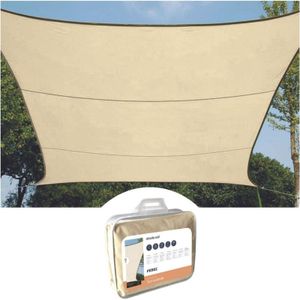 Perel Schaduwdoek - Waterafstotend - 4 x 3 m - 160 g/m² - Polyester - Crème