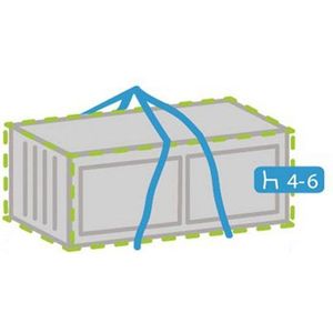 Schutzhülle für 4-6 Lounge Kissen, Polster, Auflagen, 200x75x60 cm