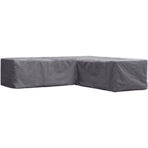 Perel Schutzhülle für Gartenmöbel, Abdeckplane, Abdeckhülle Garten, Möbel Abdeckung, Schutz Gartenmöbel, Winterabdeckung, grau, L-förmig, 215 x 215 x