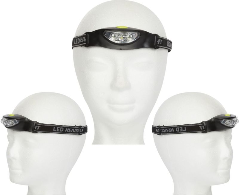 Hoofdlamp - Wit - Rubber - 3 Lichtmodi - Verstelbare Hoofdband