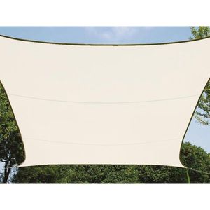 Perel Schaduwdoek, waterafstotend, 2 x 3 m, 160 g/m², polyester, rechthoek, crème