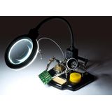 Velleman - Multifunctionele Derde Hand - Vergrootglas - Soldeertools - LED Loeplamp