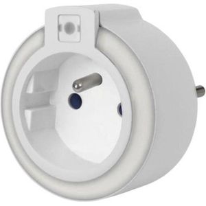 Perel - Led-nachtlampje - Wit - Met Stopcontact en Schemersensor