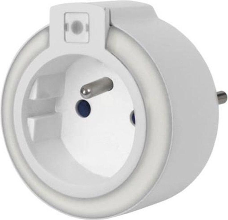 Perel - Led-nachtlampje - Wit - Met Stopcontact en Schemersensor