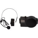 HQ-Power Draagbare Stemversterke - met Headset en Draagrie - met USB-SD en FM-radi - 5  - Zwart