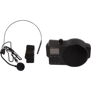 HQ-Power Draagbare Stemversterke - met Headset en Draagrie - met USB-SD en FM-radi - 5  - Zwart