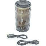 HQ-Power Stereo Speaker LED Bluetooth 5W 5,2 x 14,5 cm Bruin