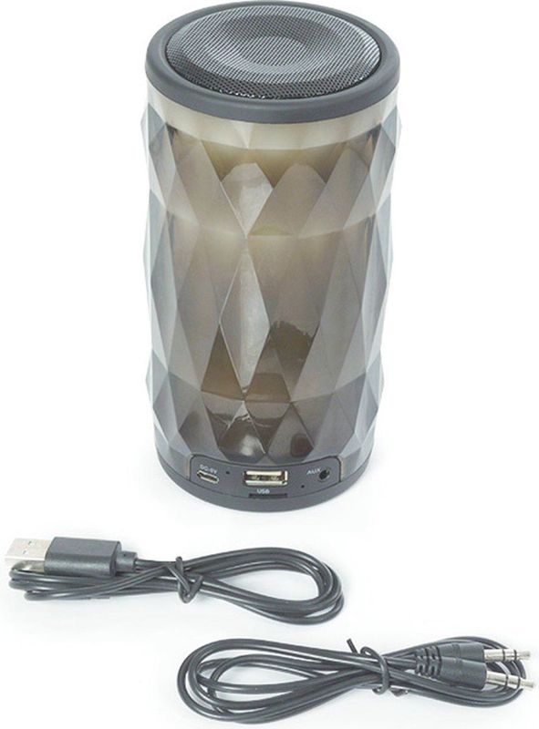 HQ-Power Stereo Speaker LED Bluetooth 5W 5,2 x 14,5 cm Bruin