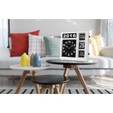 Perel - Flip-Over Klok - Analoog - Wit/Zwart - 31 x 31 cm