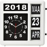 Perel - Flip-Over Klok - Analoog - Wit/Zwart - 31 x 31 cm