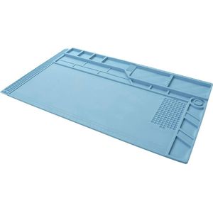 Velleman Silicone soldeermat, 550 x 350 mm, blauw
