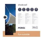 Perel Solarsegel mit Led-Randbeleuchtung - Dreieck - 3.6 X 3.6 X 3.6 M - Taupe