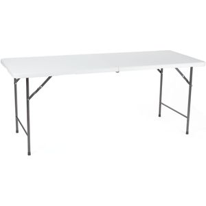 Perel - Klaptafel - Wit - Inklapbaar - Weerbestendig