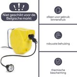 Perel - Kabelhaspel - Verlengkabel - 13 + 2 m - Geel - Kunststof