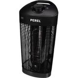 Perel Mobiele terrasverwarmer, 1200 W, met kantelbeveiliging, 2 warmteniveaus, oscillerend, plensdicht, metaal, zwart