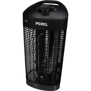 Perel Mobiele terrasverwarmer, 1200 W, met kantelbeveiliging, 2 warmteniveaus, oscillerend, plensdicht, metaal, zwart