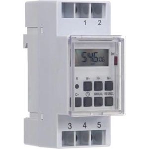Perel Weektimer, digitaal, DIN-rail, 230 V, 16 A, 3600 W, voor gebruik binnenshuis, wit