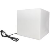 Perel - Lichtkubus - Wit - Kunststof - Met Grondpen - Fitting E27 - IP65