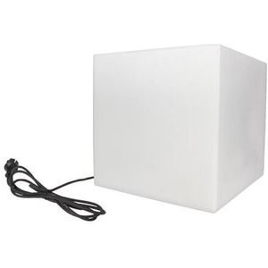 Perel - Lichtkubus - Wit - Kunststof - Met Grondpen - Fitting E27 - IP65