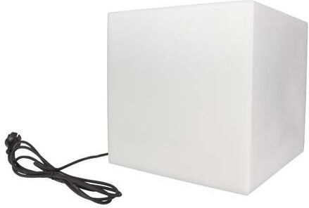 Perel - Lichtkubus - Wit - Kunststof - Met Grondpen - Fitting E27 - IP65