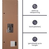 Perel Wandklok met led-display, digitaal, zwart, rood