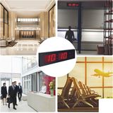 Perel Wandklok met led-display, digitaal, zwart, rood