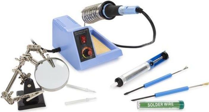 Velleman - Soldeerstation - Grijs - 40-48 W - 150-480 °C - Inclusief Derde Hand en Desoldeerpomp