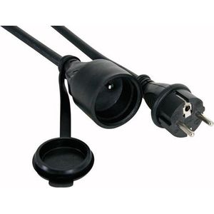 Gummi-verlängerungskabel mit schrumpfschlauch - 3G2.5 - 20 m - stecker-typ e (französisches system)