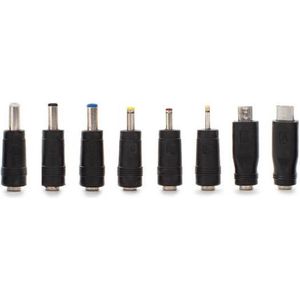 HQ-Power SET MET 8 UNIVERSELE DC PLUGGEN Voor MANNELIJKE PLUG 2.1 X 5.5 Mm