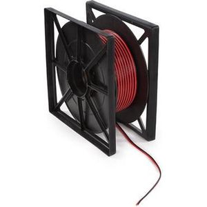 HQ-Power Lautsprecherkabel, ofc, 2 x 0.75 mm², 100 m, rot/schwarz, perfekt für Klangübertragung - red