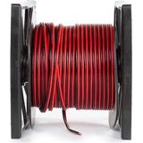 HQ -Power HQLW10007 luidsprekerkabel, rood/zwart, 2 x 4 mm, 100 m