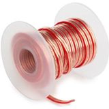 HQ-Power Luidsprekerkabel, CCA, 2 x 1.50 mm², 100 m, rood/zwart, perfect voor geluidsoverdracht