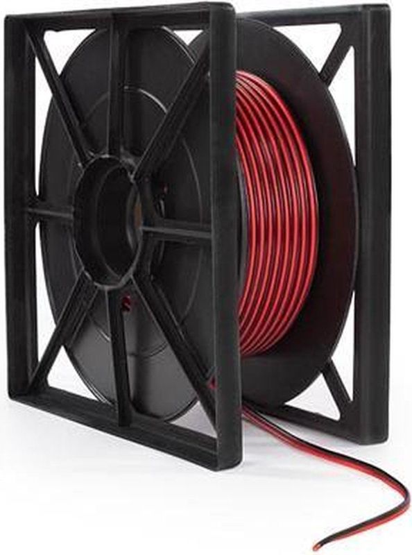HQ-Power - Luidsprekerkabel - Rood/Zwart - CCA - 2 x 1.50 mm² - 100 m