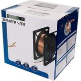 HQ Power HQLW14003 Luidsprekerkabel, Transparant, 2 x 4.00 mm², 100 m, Meerkleurig