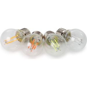 HQ-Power Led-gloeilamp, helder glas, G45, 4 stuks, verschillende kleuren