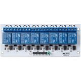 Whadda - 8-Kanaals Relaismodule - Directe Aansturing - Optogeïsoleerde Ingangen