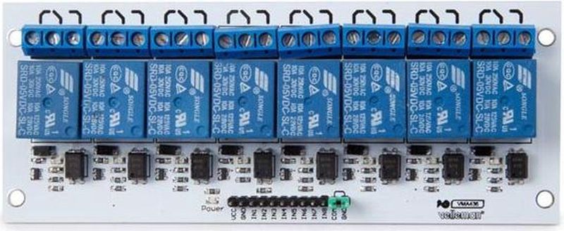 Whadda - 8-Kanaals Relaismodule - Directe Aansturing - Optogeïsoleerde Ingangen
