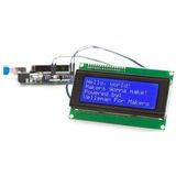 Whadda - I²C 20x4 LCD-module - Blauw - Witte Tekens - 5 VDC Voeding