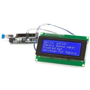 I²C 20x4 LCD-MODULE VOOR ARDUINO® - BLAUWE ACHTERGRONDVERLICHTING (WPI450)