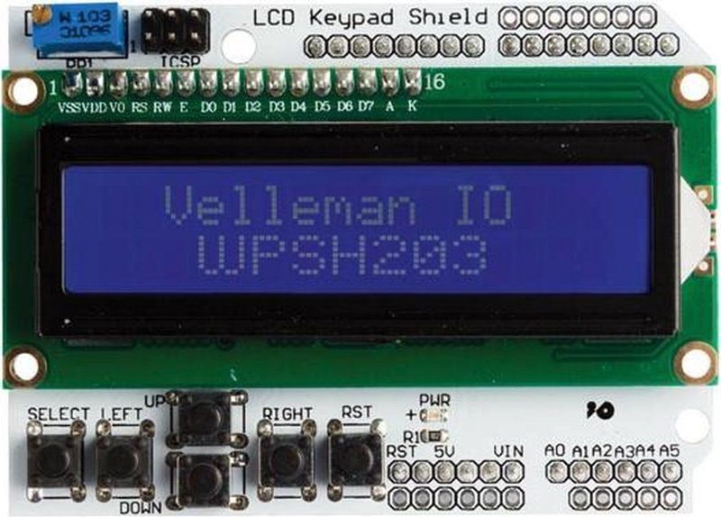 LCD-SHIELD EN TOETSENBORD VOOR ARDUINO® - LCD1602 (WPSH203)