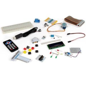 Raspberry PiA(R) Bouwpakket - Inclusief Breadboard - LCD-Module - GPIO-Uitbreidingskaart - Stappenmotor