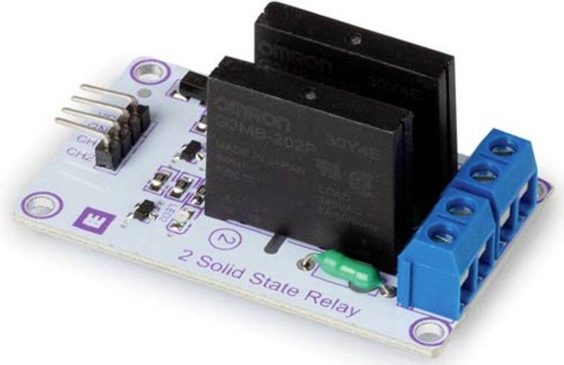 Whadda - 2-kanaals - Relaismodule - Zwart - Maximaal 2 A bij 240 VAC